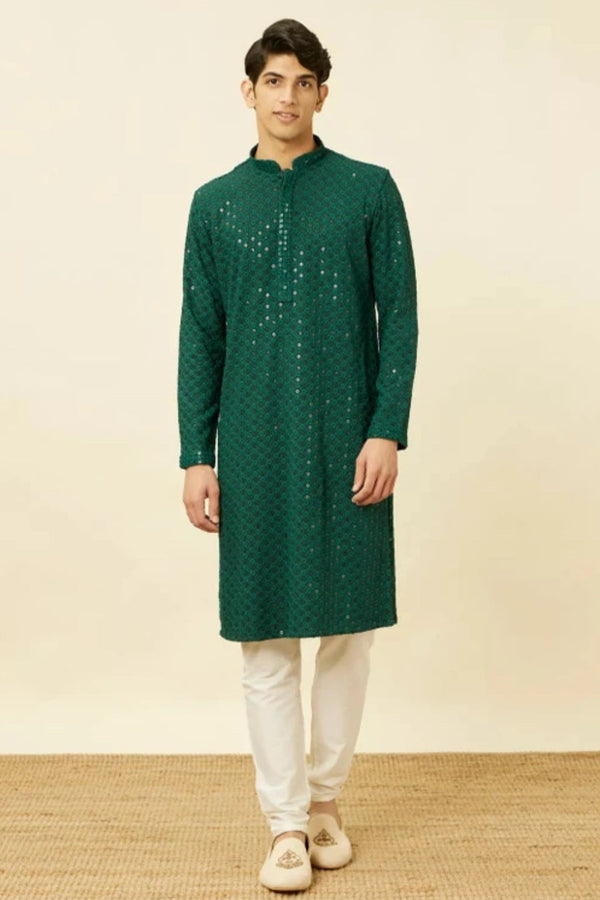 Emerald Mirror Embroidered Kurta