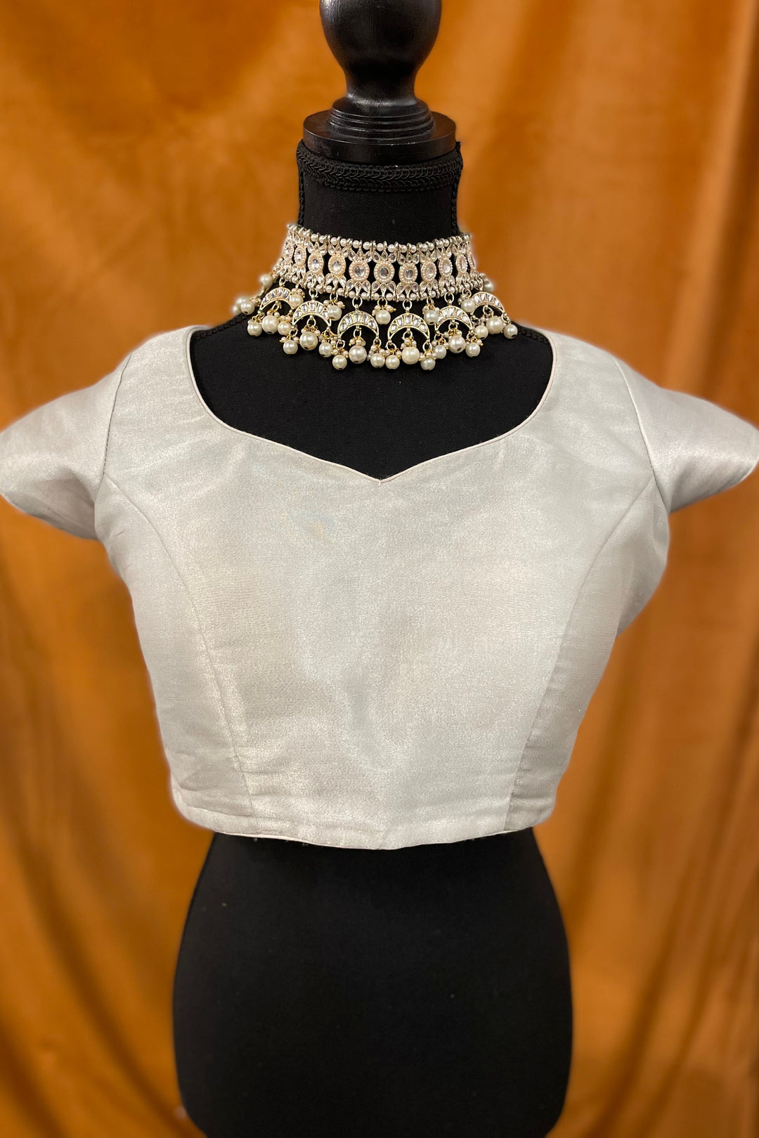 Silver - Shiny Blouse - L (Alternate Blouse)