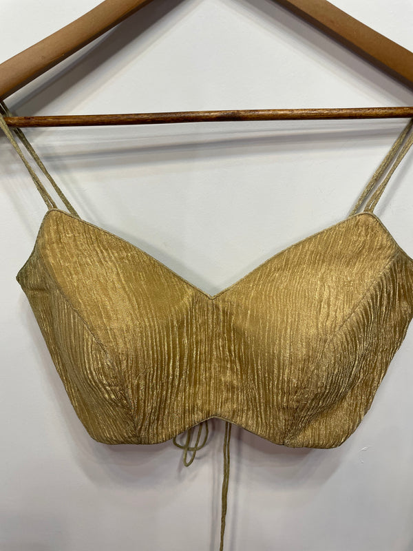 Spaghetti Strap Gold Blouse - M (Alternative Blouse)
