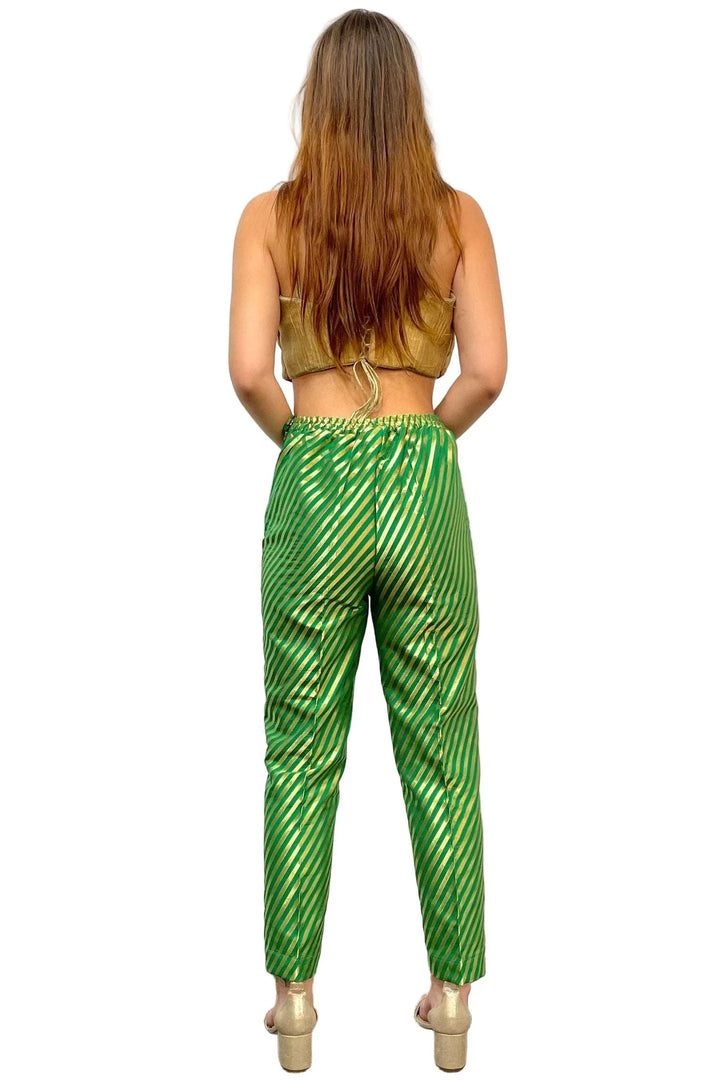 Striped Green Suit Pant - myethnicrentals