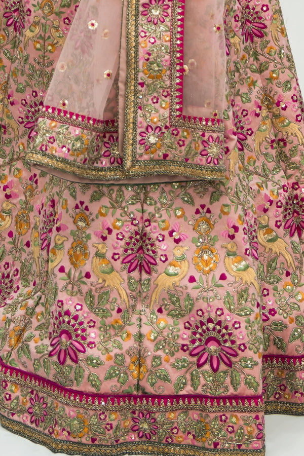 BABY PINK EMBROIDERY LEHENGA (Outside Ontario)