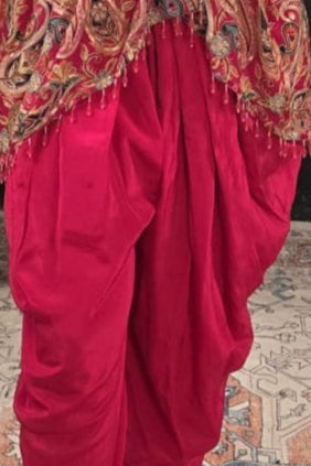 Fuchsia Pink Dhoti Set (Salwar Kameez)