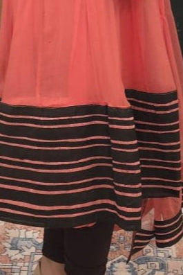 Peachy Pink Georgette Salwar Kameez