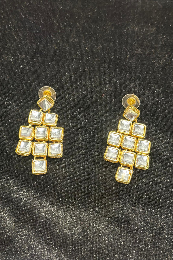 Men - Gold-Plated Maroon Jewellery Set