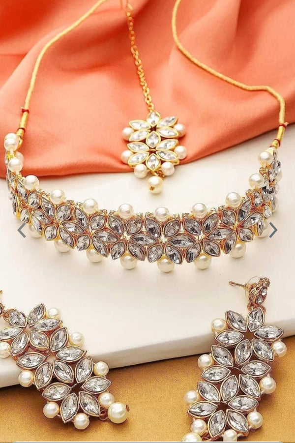 Stone -Pearl Jewellery Set