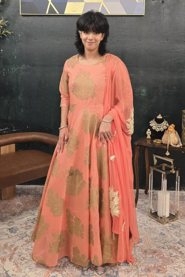 Soft Pink Anarkali Salwar Kameez