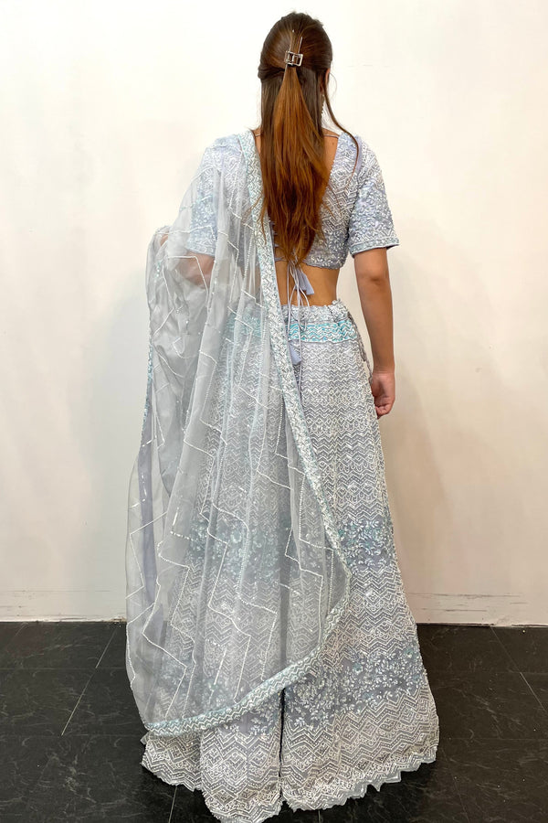Icy blue - Jasmine lehenga