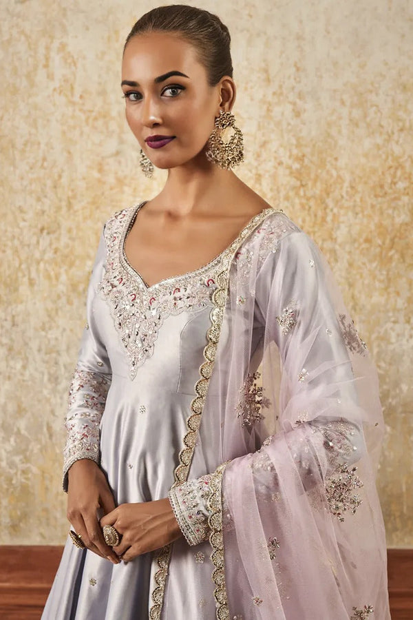 Lavender Grace Embroidered Patiala Suit