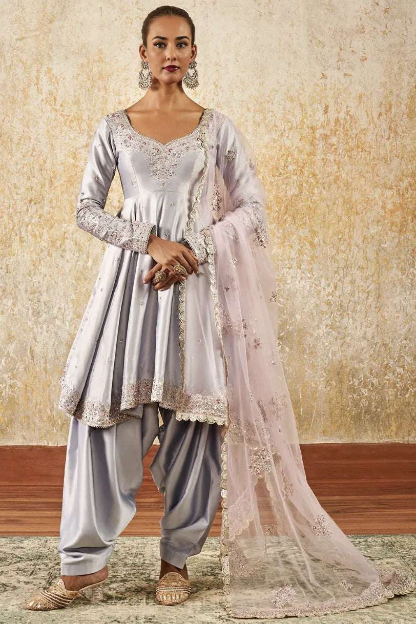 Lavender Grace Embroidered Patiala Suit (Outside Ontario)