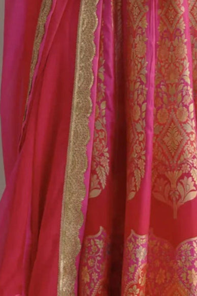 Pink Embroidered Salwar Kameez with Organza Dupatta