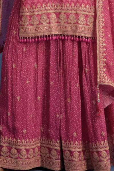 Pink Bandhani Print Salwar Kameez