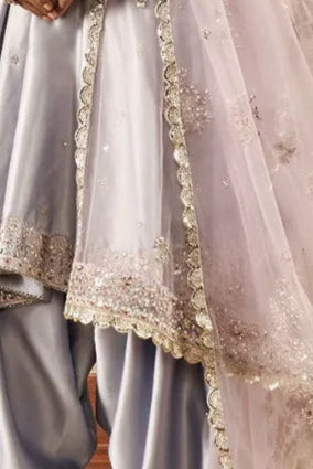 Lavender Grace Embroidered Patiala Suit