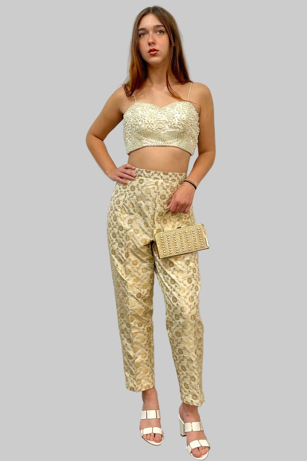 Golden Ivory Suit Pant