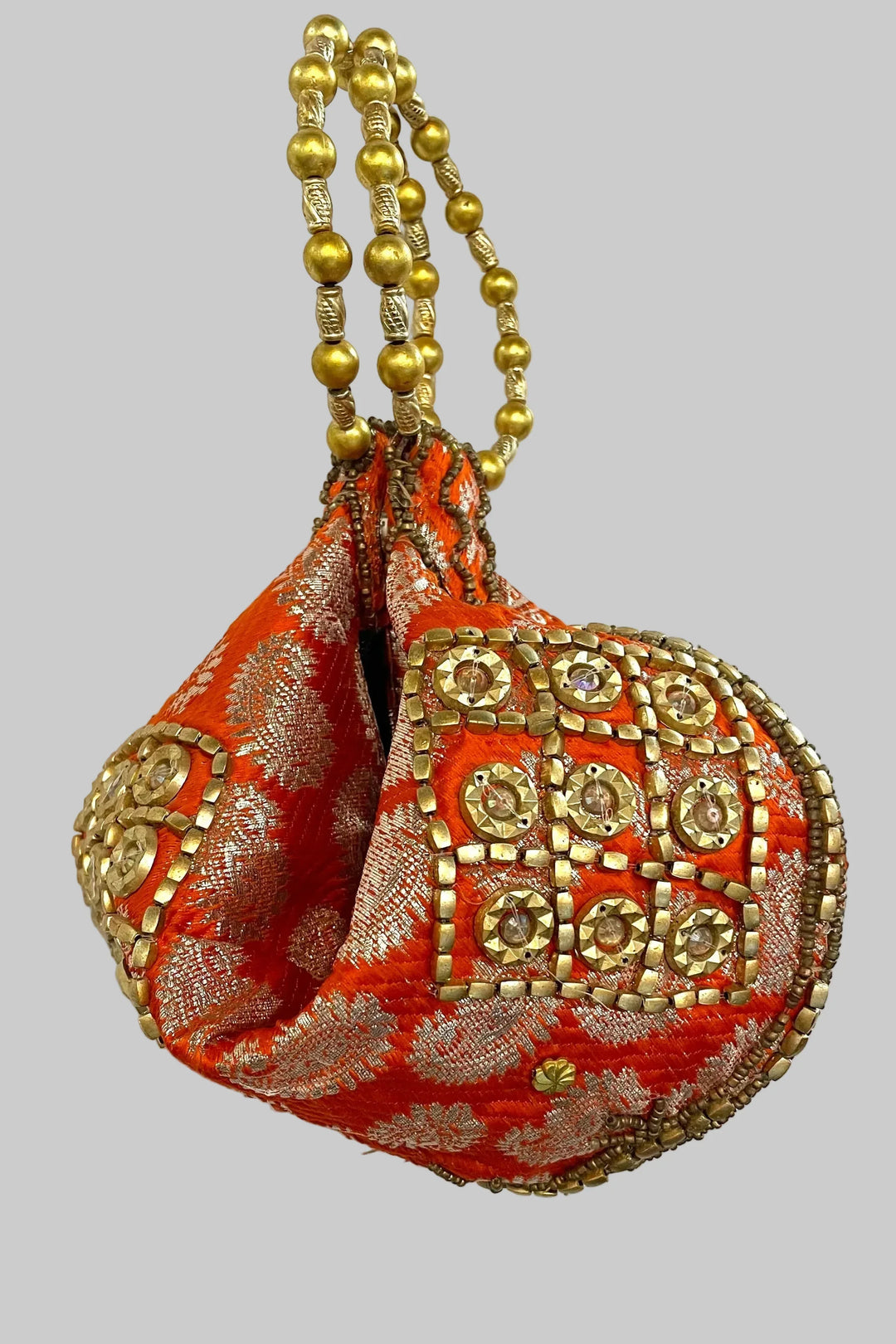 Orange Potli Purse - myethnicrentals