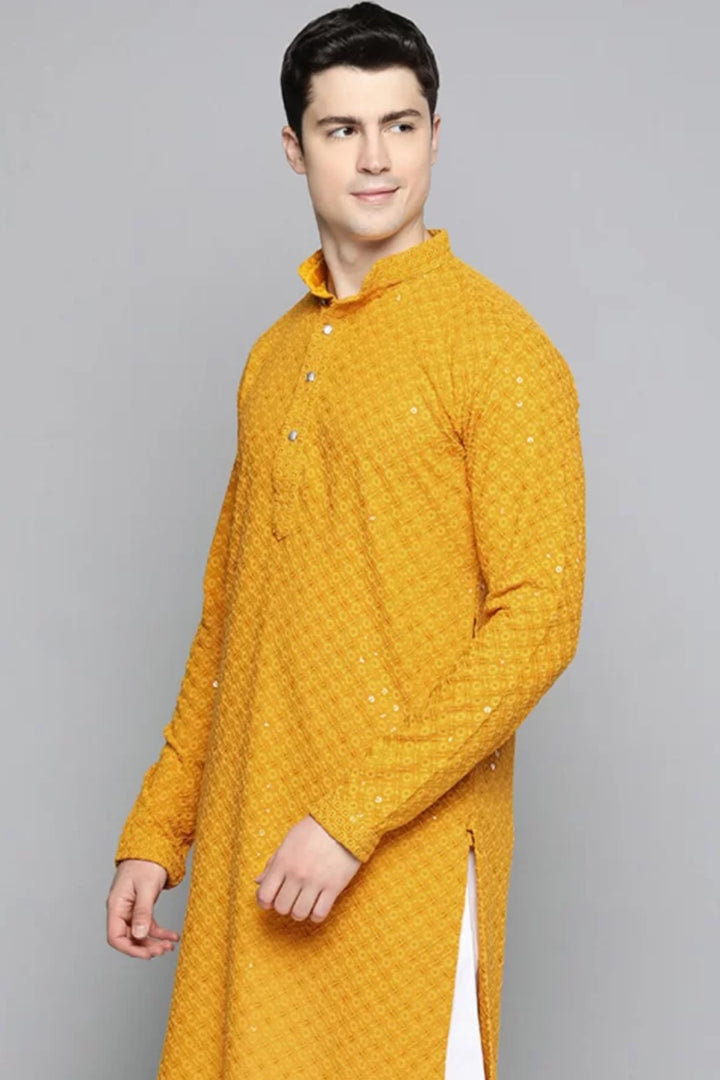 Mustard Yellow Kurta Pajama