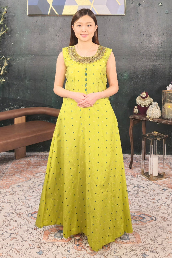 Lime green Salwar Kameez