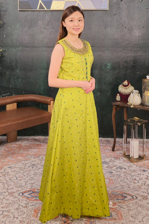 Lime green Salwar Kameez