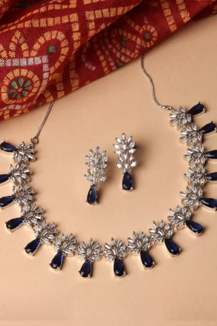 Dark Blue crystal Jewellery Set