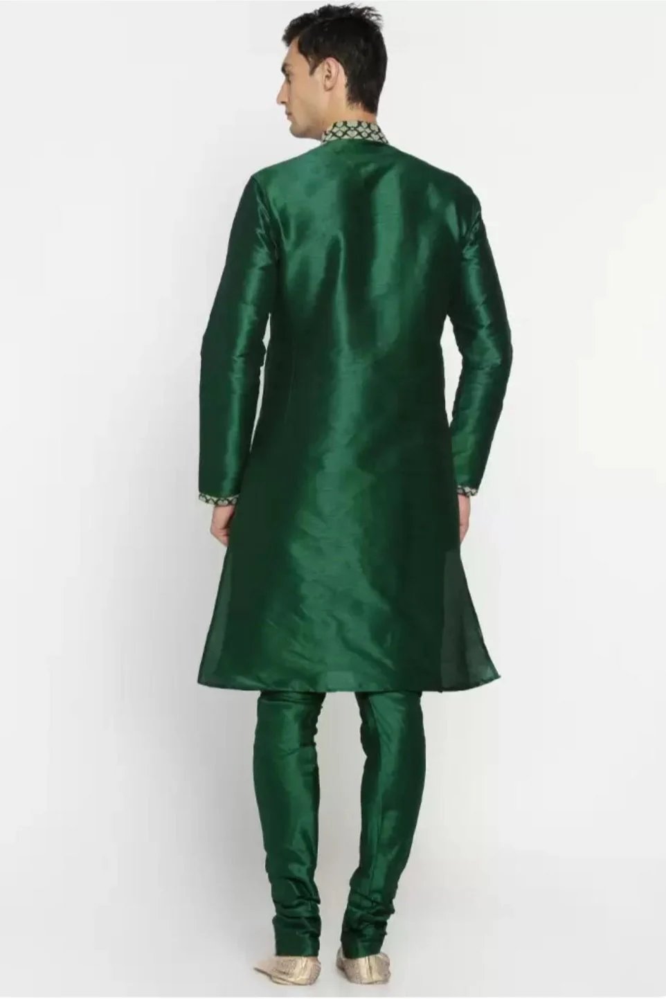 Deep Green Kurta Pajama with Nehru Jacket