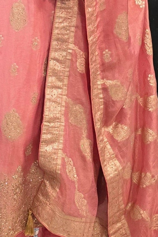 Soft Pink Chanderi Silk Salwar Kameez