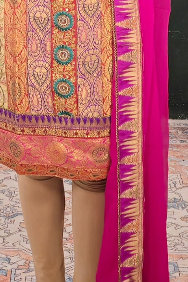 Brocade Purple Salwar Kameez