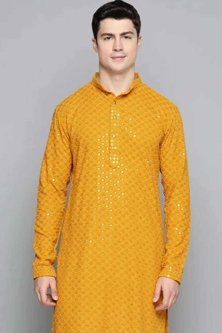 Mustard Yellow Kurta Pajama