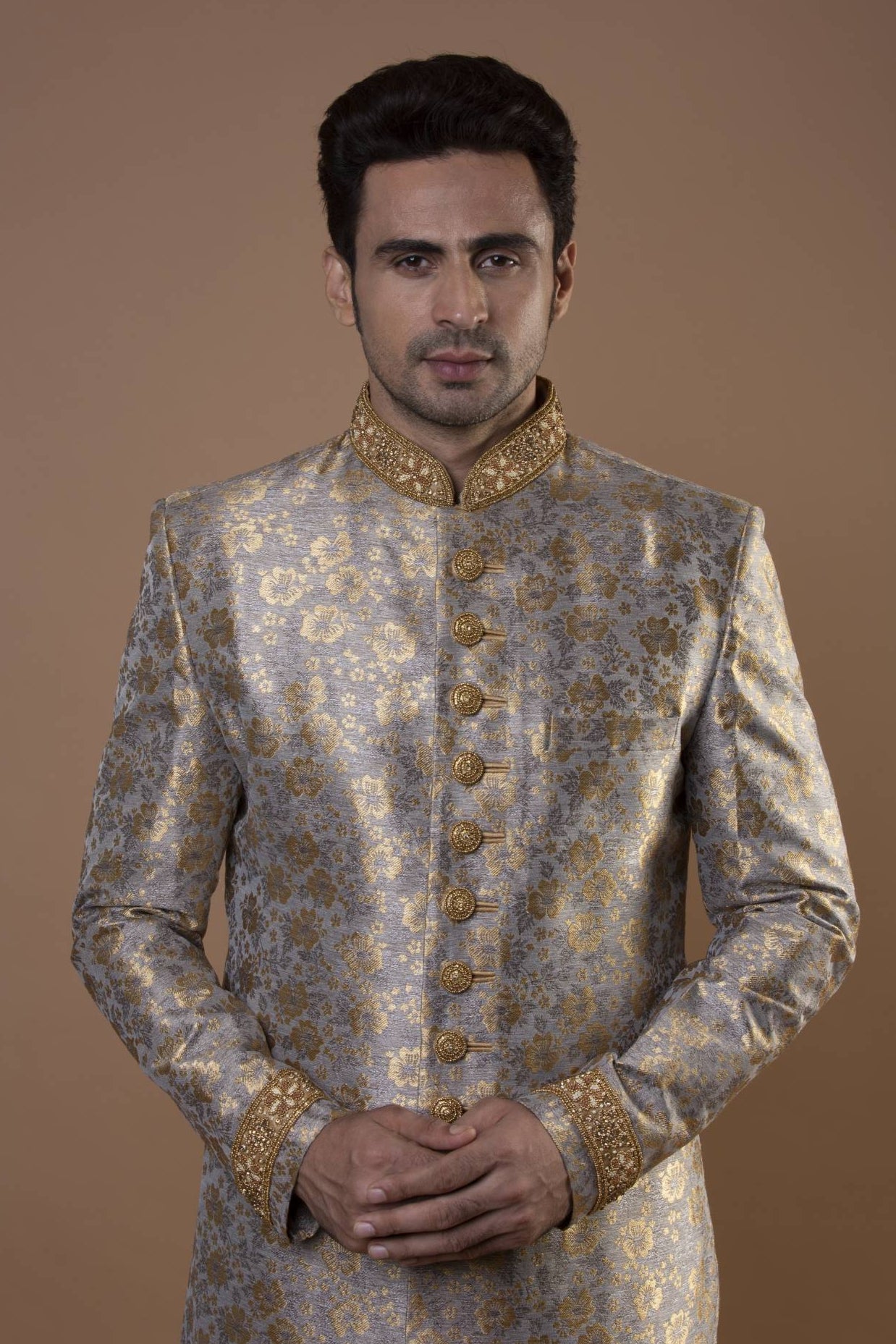 Ivory and Golden Sherwani